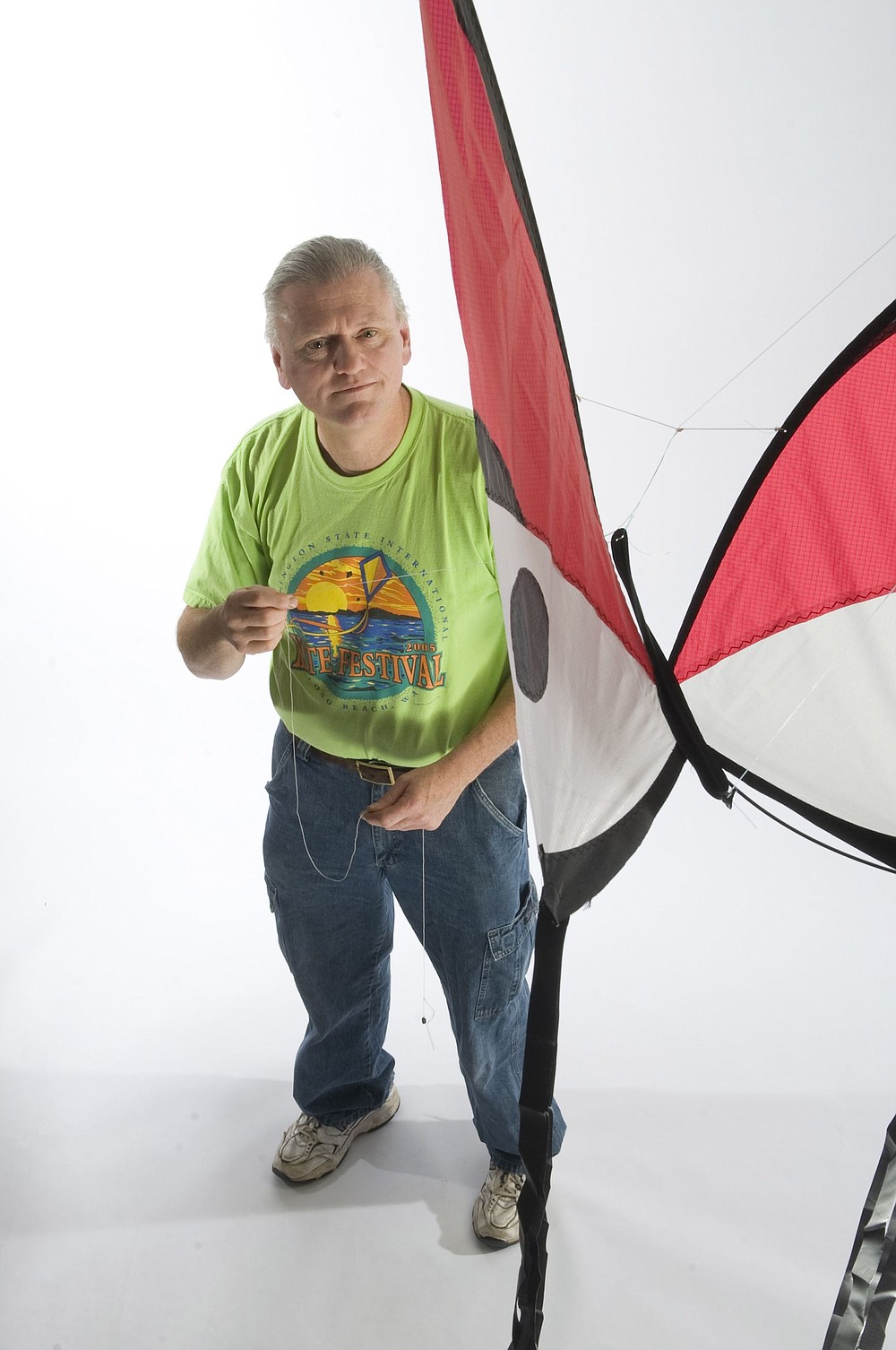 Bud Hayes, Camas Indoor Kite Festival co-organizer, has competed at the national level in indoor kite flying.
