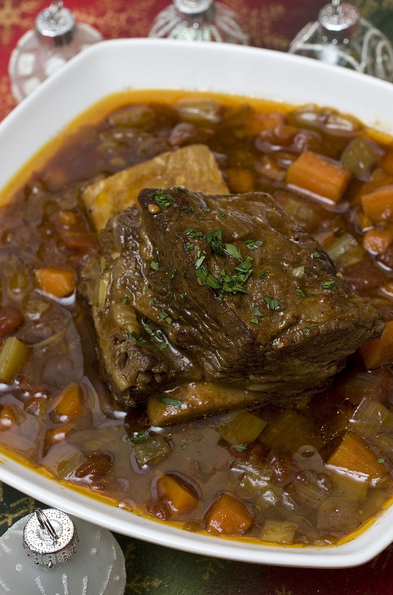 A slow-cooked roast like these stout-braised short ribs can help lower kitchen stress during this busy time of year.