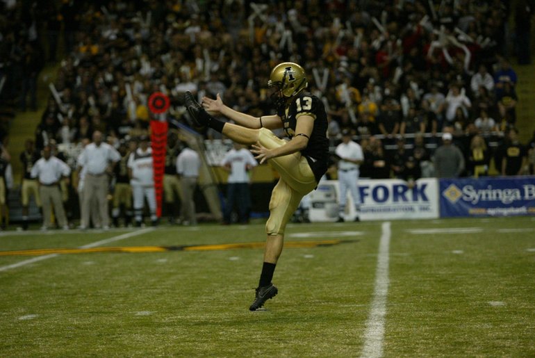 Photo courtesy of University of Idaho
Bobby Cowan would be leading the Western Athletic Conference in punting if Idaho's offense weren't so good that it kept Cowan from having enough punts to qualify for the conference lead.