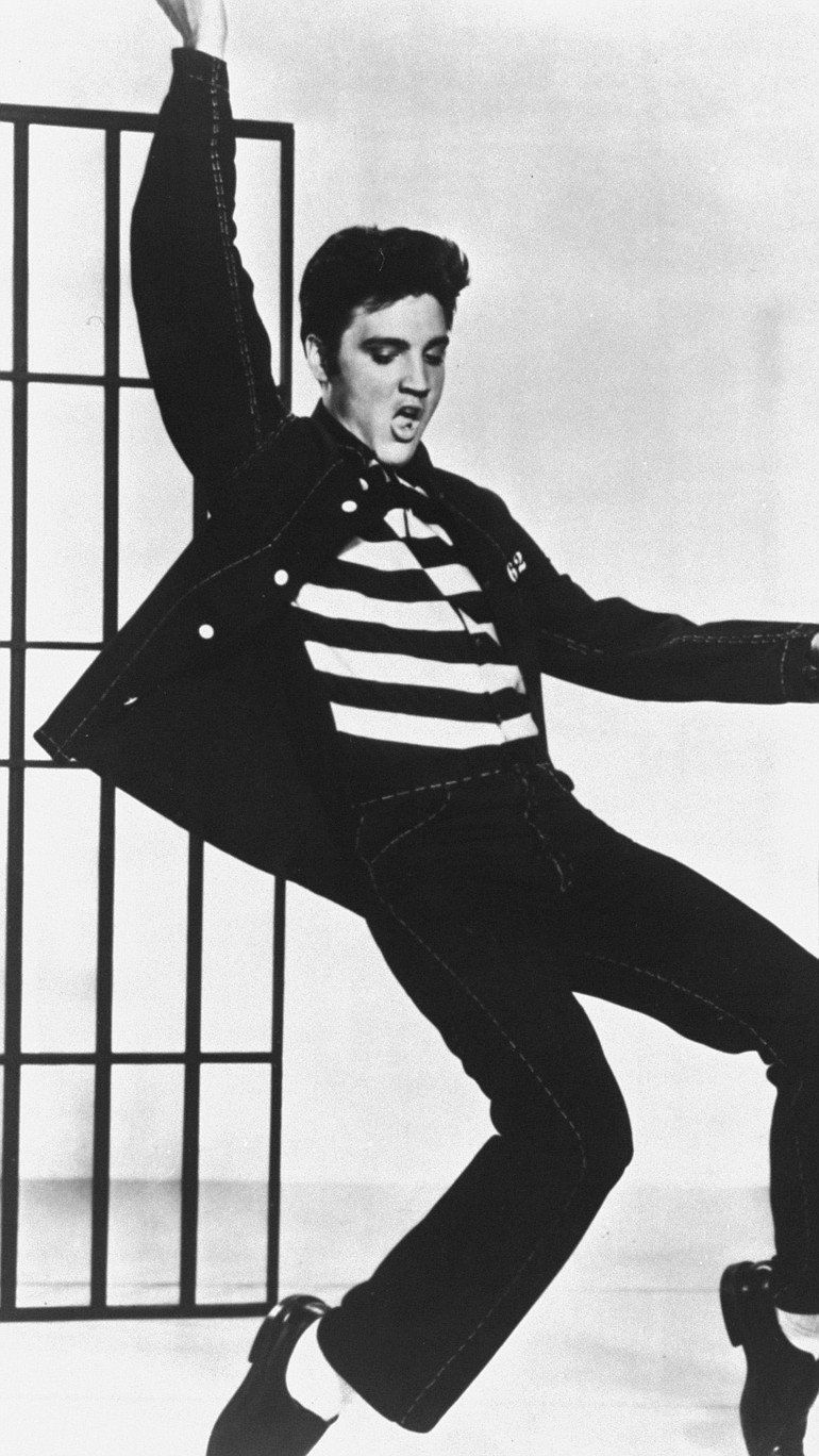 In the 1957 film &quot;Jailhouse Rock,&quot; Elvis Presley plays a convict who becomes a rock star.