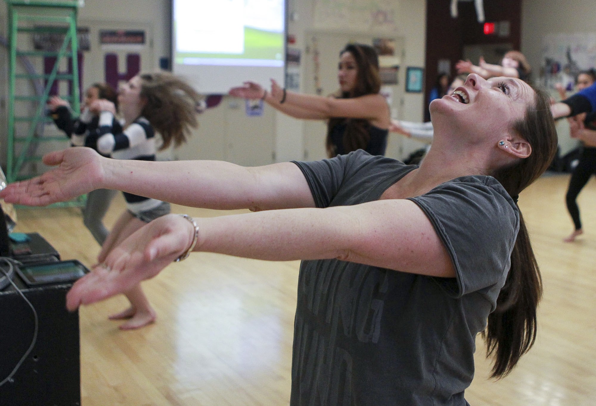 National Board Certified Teacher Kimberleigh Anderson instructs a dance class at Heritage High School on Monday. Evergreen Public Schools has nearly twice as many new National Board Certified teachers as all other Clark County school districts combined.