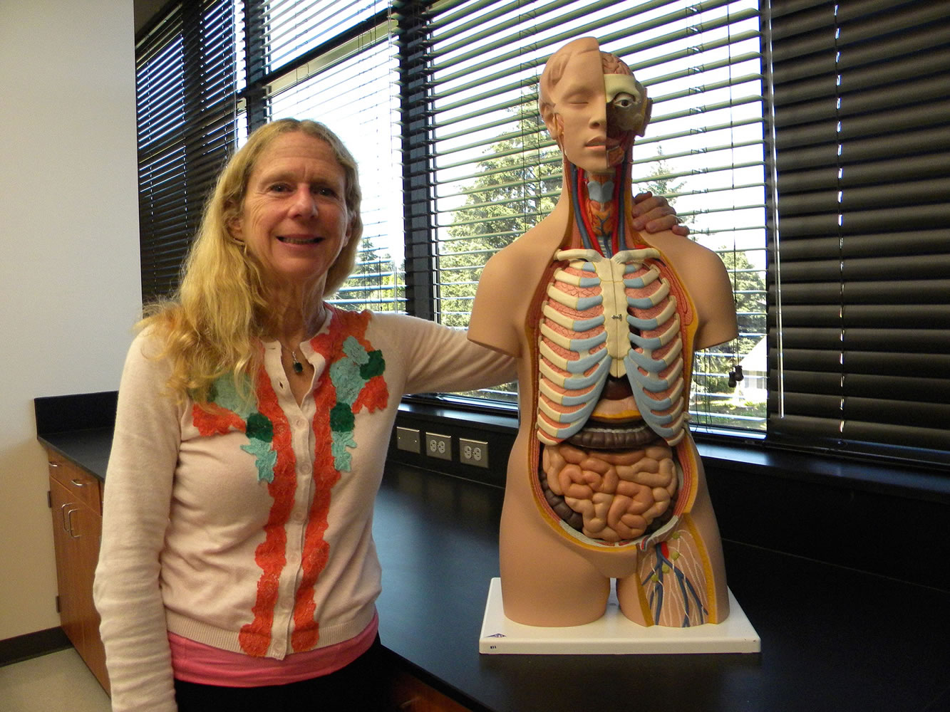 Susie Ridgway uses the partially skinned Skynyrd to teach at Henrietta Lacks Health and Bioscience High School.