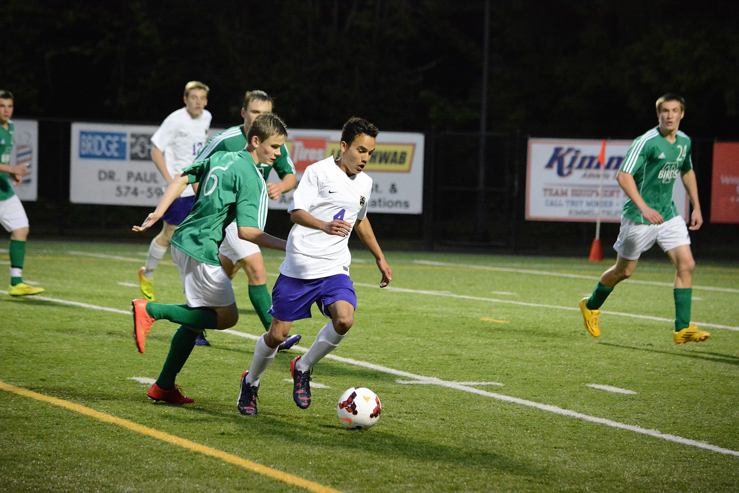 Columbia River's Rafiq DeJesus Iglesias dribbles the ball against Tumwater in a nonleague soccer match Thursday at Kiggins Bowl.