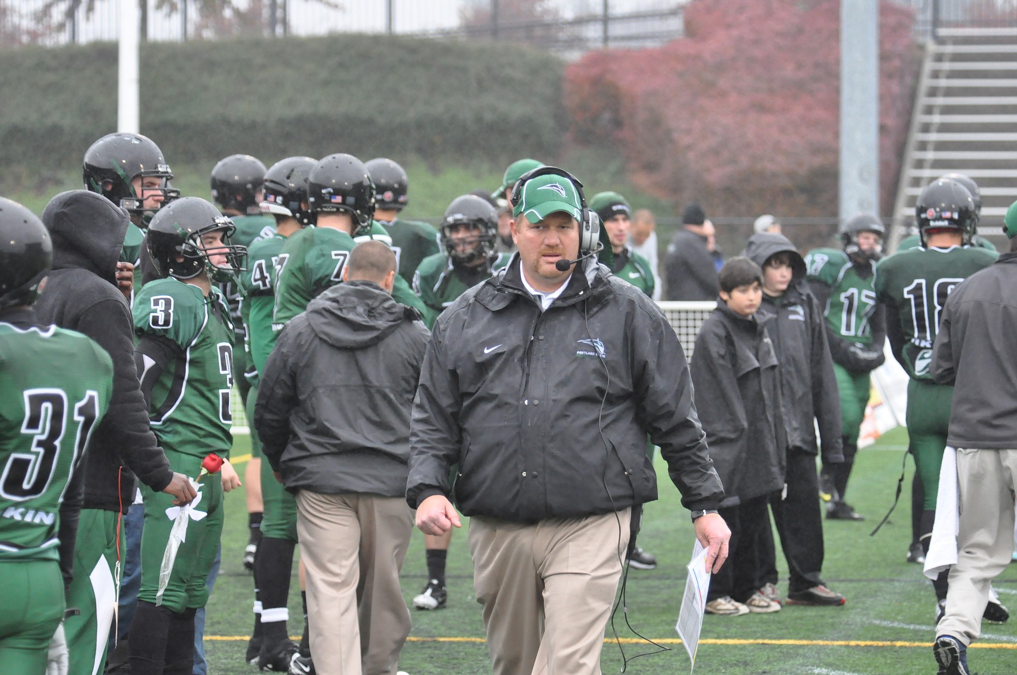 Portland State head coach Bruce Barnum on the sidelines of a game last season, when he was the offensive coordinator.