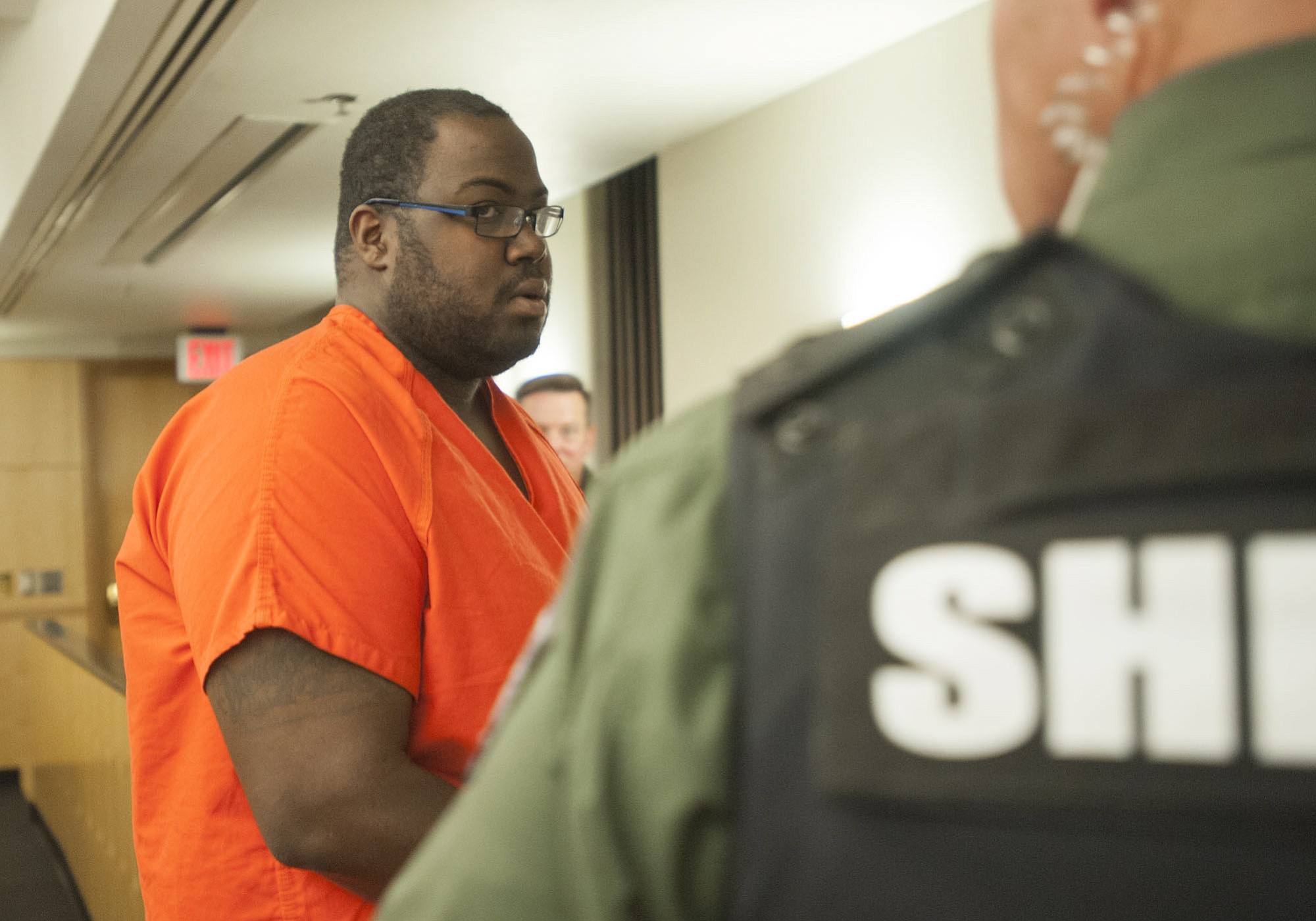 David Jackson, 26, of Portland appears in Clark County Superior Court on April 27.