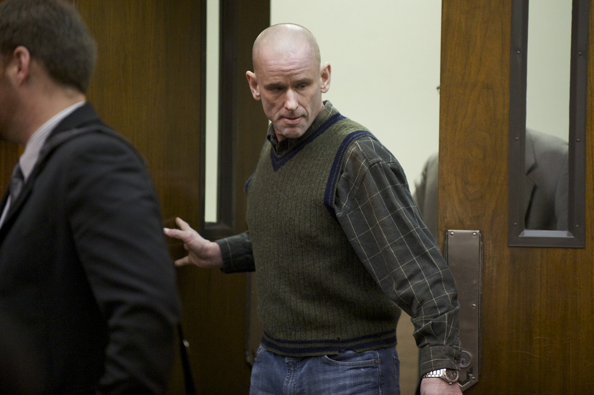Scott R. Rowles appears in Clark County Superior Court on Jan. 7, 2014, in connection with the Dec. 17 death of pedestrian Donald L. Collins. Rowles was sentenced Tuesday for driving under the influence of marijuana. He reportedly had 7.2 nanograms per milliliter of THC - the active ingredient in marijuana - in his blood at the time of the crash.