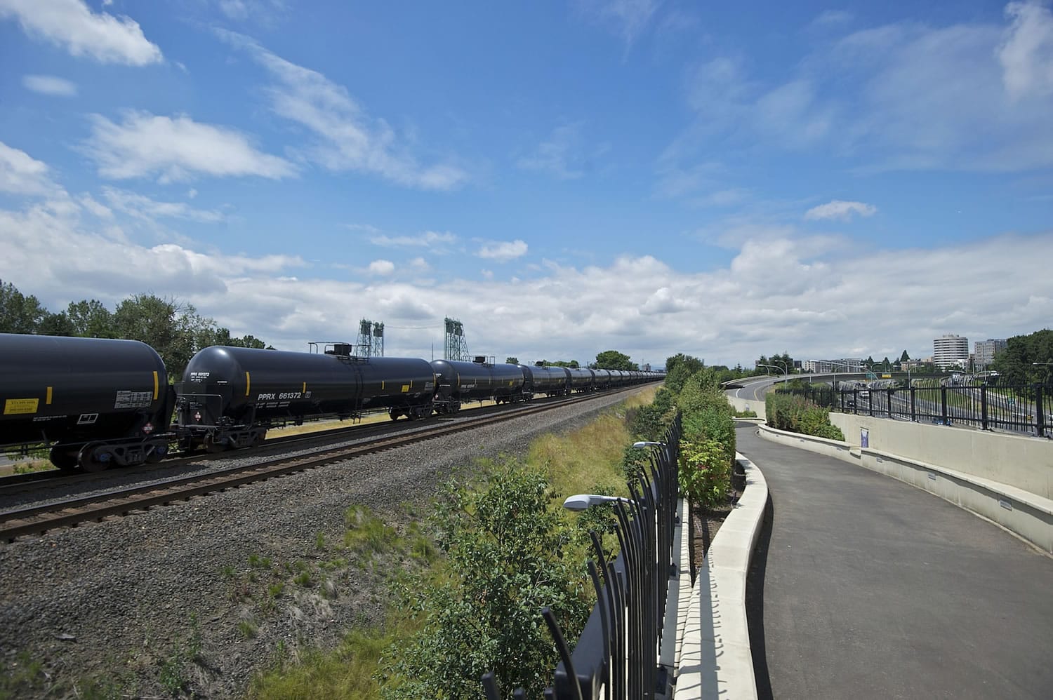 The rail-to-marine oil transfer terminal proposed by Tesoro Corp. and Savage Cos. at the Port of Vancouver would more than double the number of oil trains now rolling through Clark County every day.