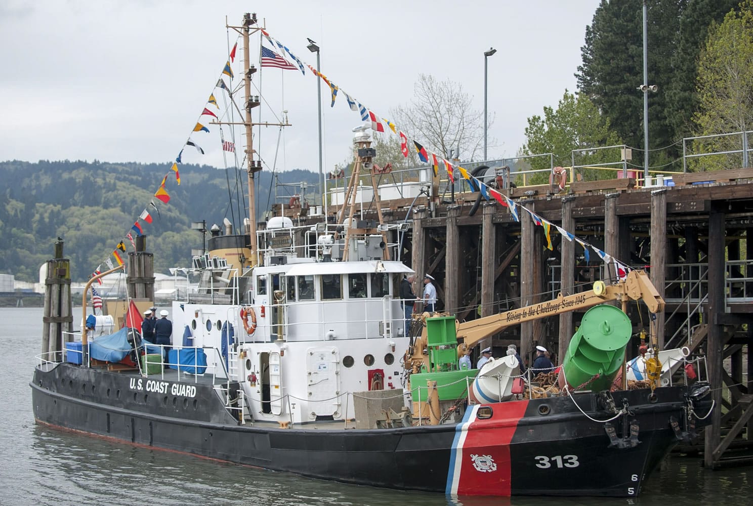 The Coast Guard Cutter Bluebell, part of the 2015 Portland Rose Festival Fleet, is photographed April 3 at its 70th anniversary in Portland.