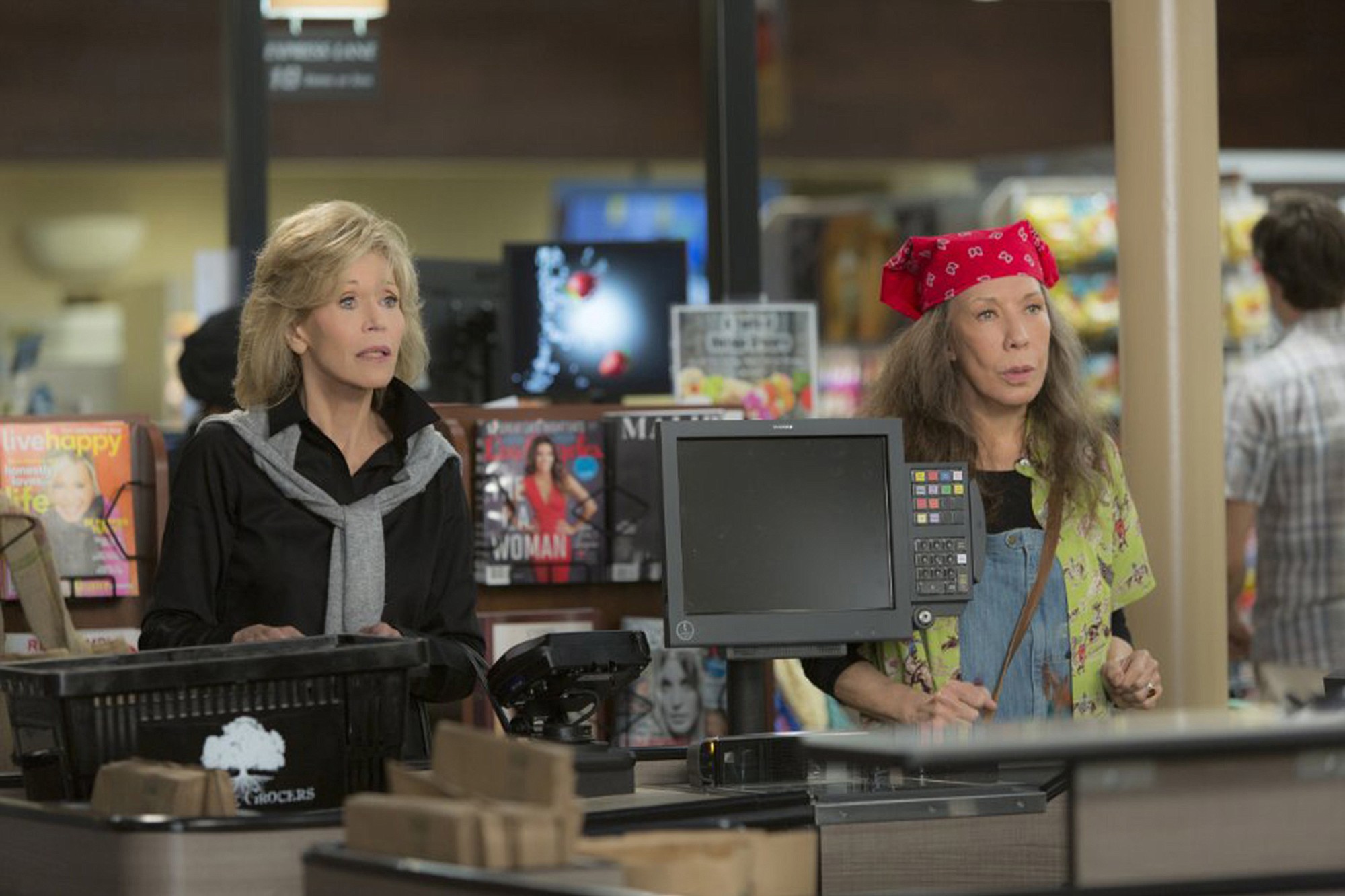 Jane Fonda, left, and Lily Tomlin in &quot;Grace and Frankie.&quot;