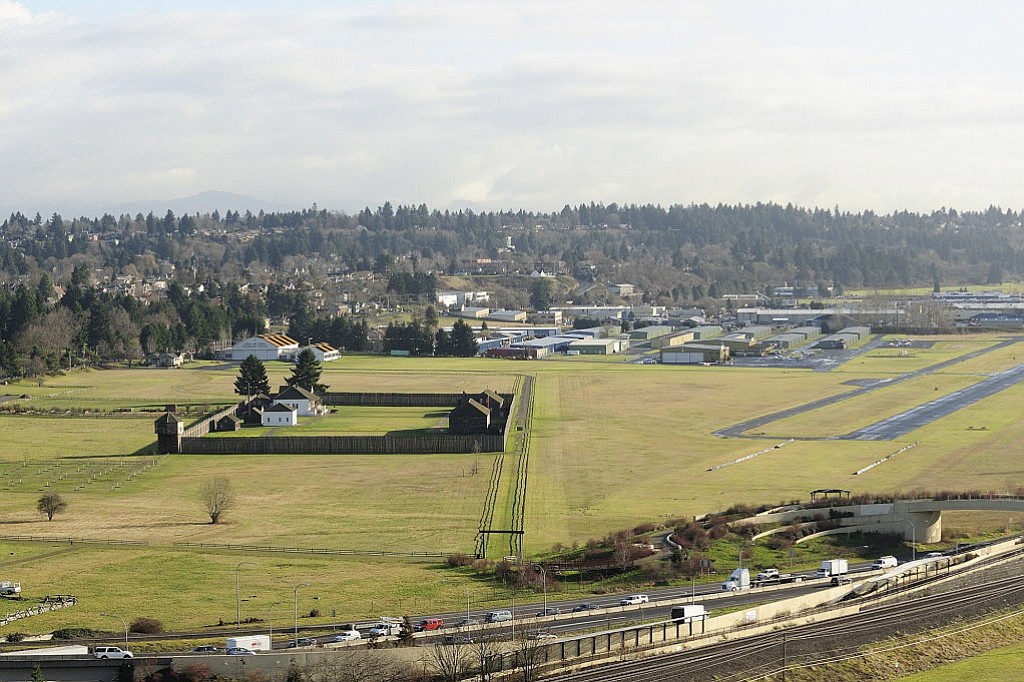The Fort Vancouver National Historic Site and Pearson Air Museum, as well as the runways at Pearson Field.