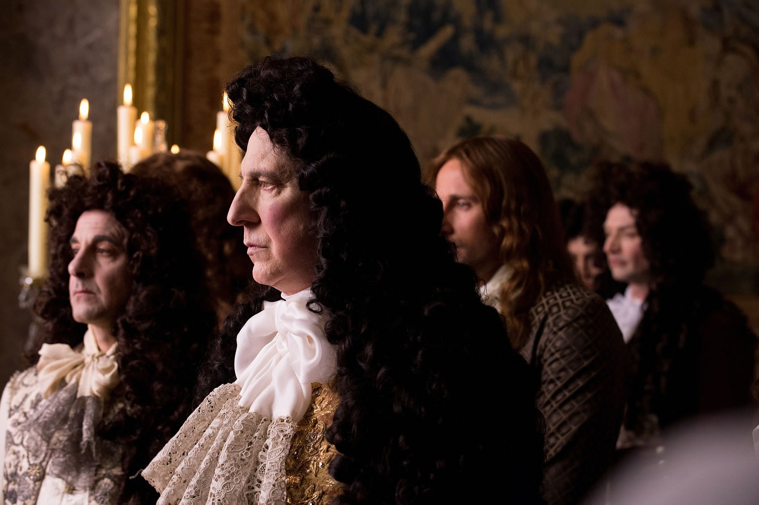 Alan Rickman, center, plays France's King Louis XIV in the romantic drama &quot;A Little Chaos.&quot; Rickman, who played Severus Snape in the &quot;Harry Potter&quot; film series, is also the director and co-screenwriter of &quot;Chaos.&quot;