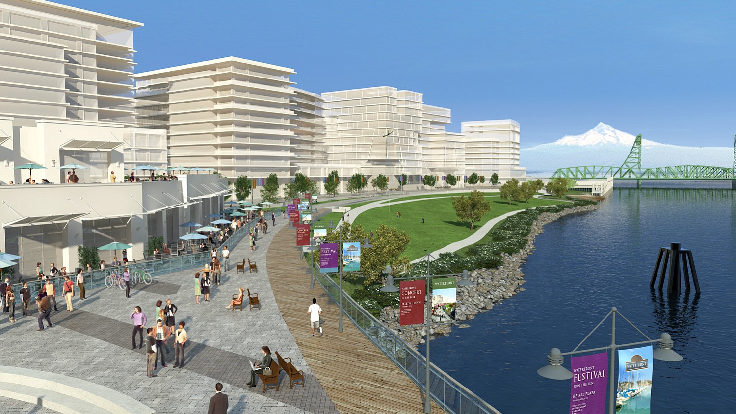 A rendition of the development plan for Vancouver's waterfront.