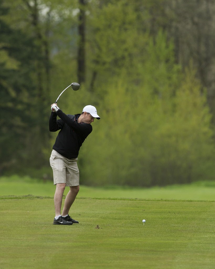 Sherman Harris plays a round of golf at Green Mountain Golf Course in Camas in 2013.