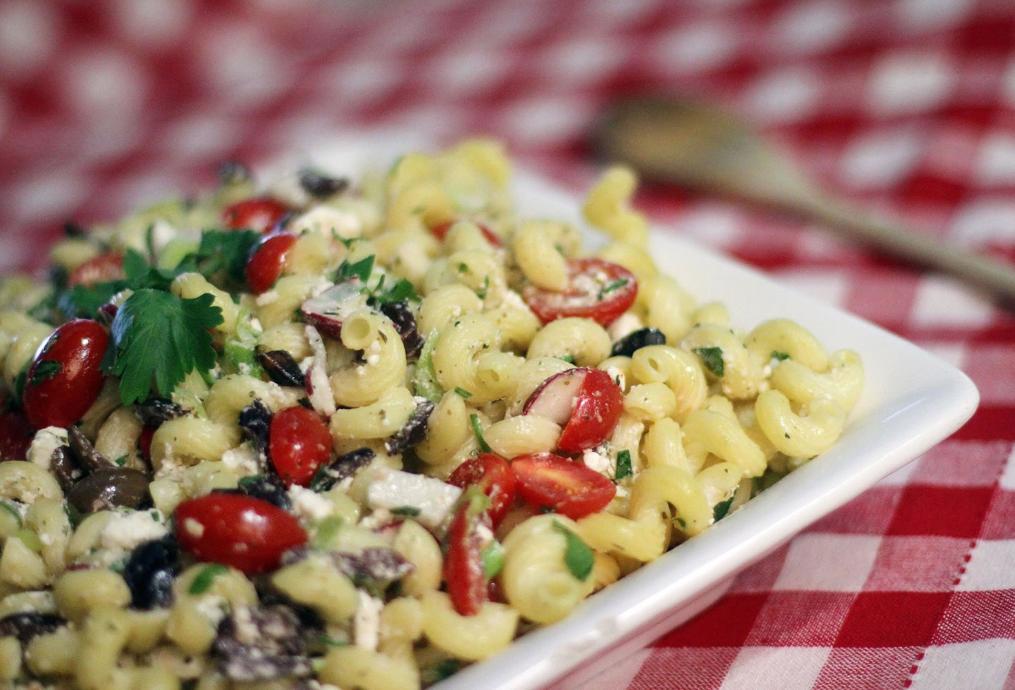 A holiday gathering, or any other outdoor cookout or potluck, for that matter, is not complete without some sort of a pasta salad.