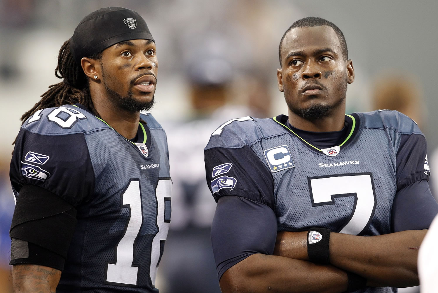 Sidney Rice, left, cited fallout from injuries and concussions in his decision to retire.