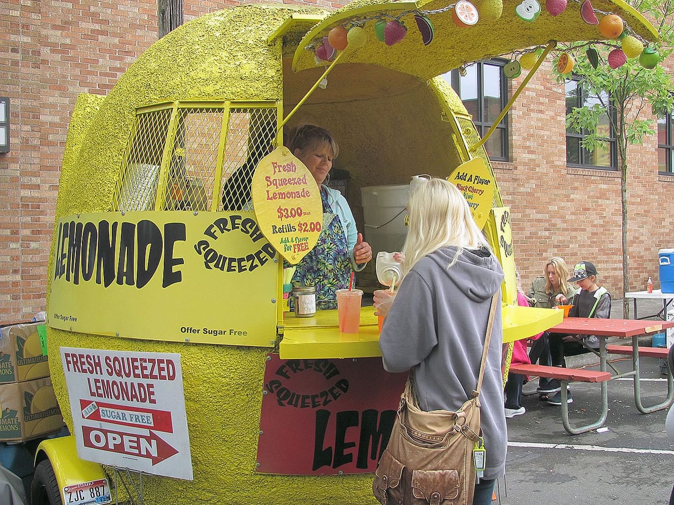 The Fresh Squeezed Lemonade stand was a popular spot for thirsty Camas Days attendees.