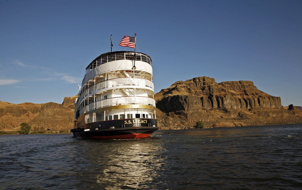 The S.S. Legacy, seen on the Columbia River near Walla Walla, traveled nearly 1,000 miles round trip from Portland during an Un-Cruise Legacy of Discovery tour.
