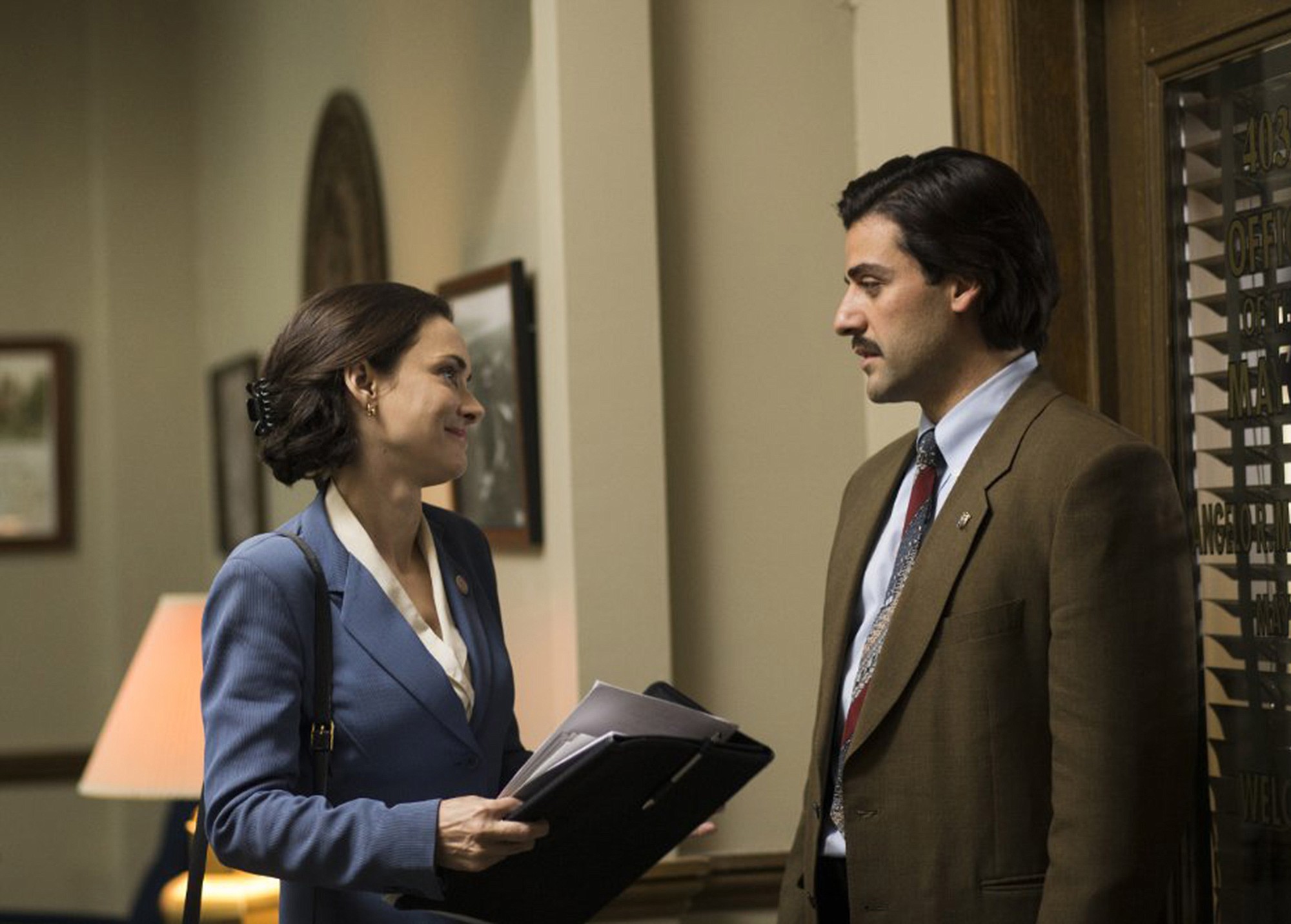 Winona Ryder and Oscar Isaac in &quot;Show Me a Hero.&quot;