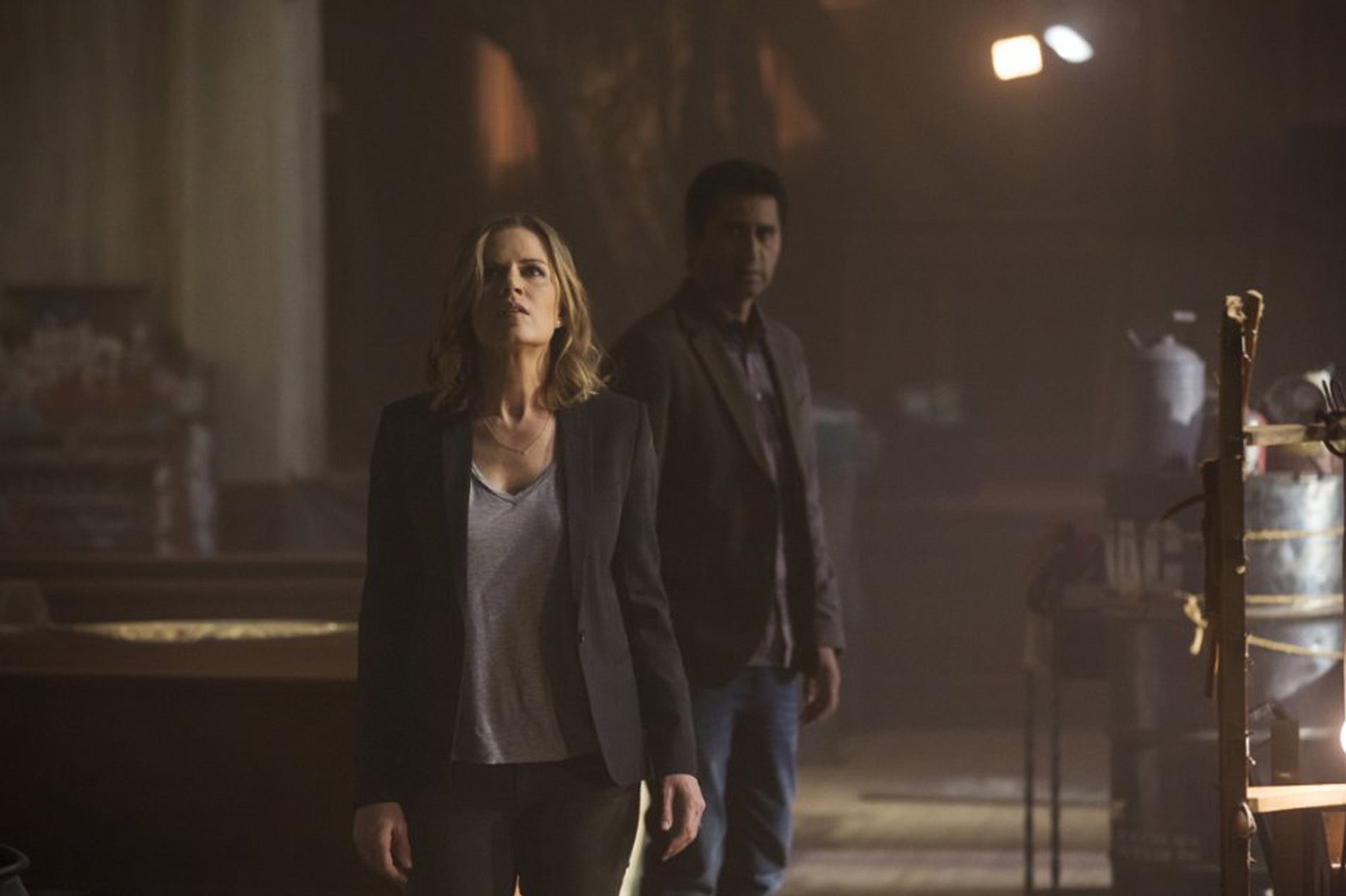 Cliff Curtis and Kim Dickens in &quot;Fear the Walking Dead.&quot;
