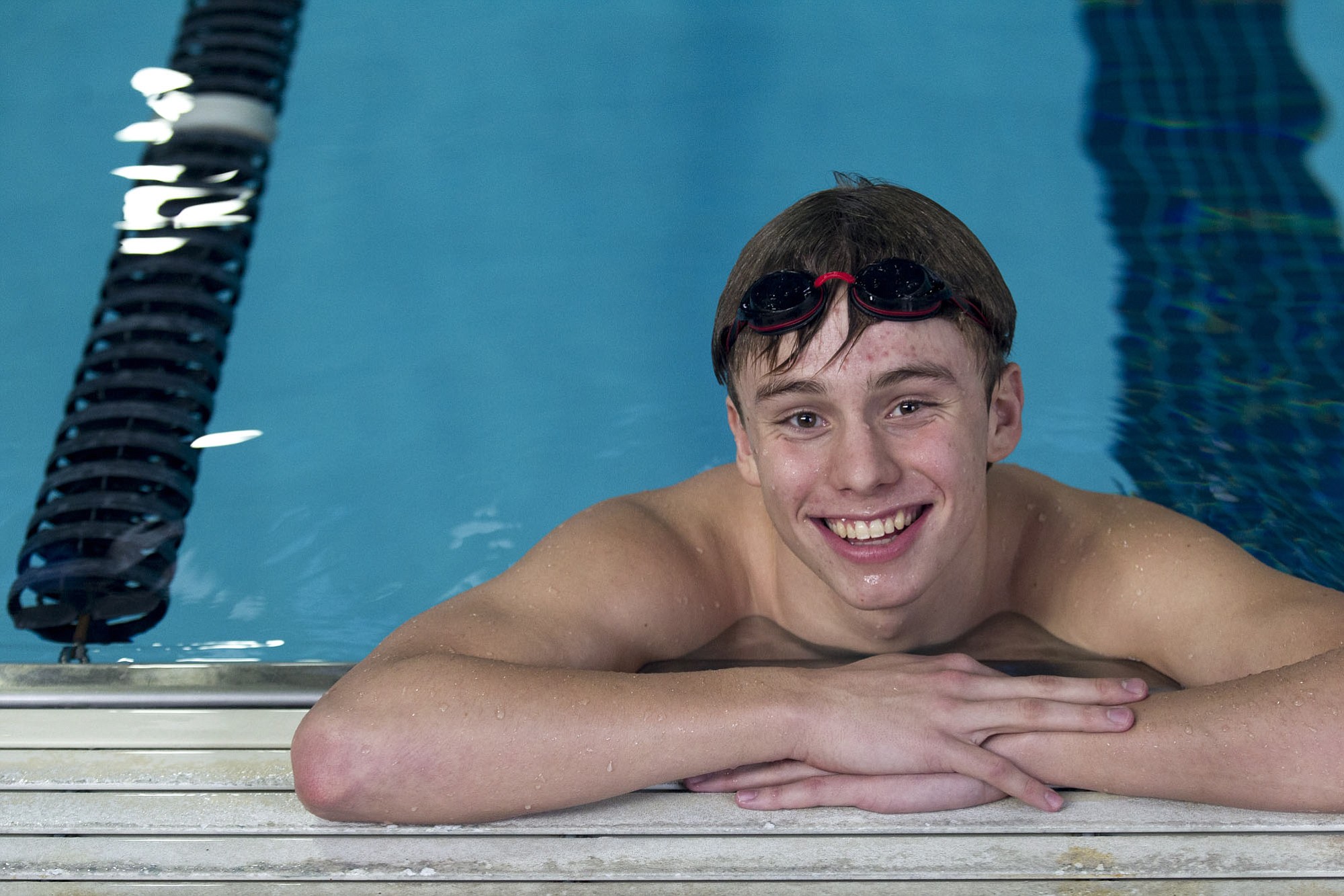 Swimmer Kasey Calwell of Camas at the Cascade Athletic Club pool in Vancouver.