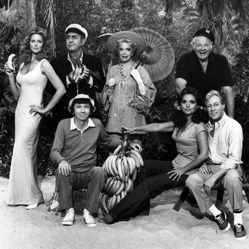 Associated Press files
The cast of &quot;Gilligan's Island&quot; in 1978: front row, from left, Bob Denver, Dawn Wells and Russell Johnson; back row, from left, Judith Baldwin, Jim Backus, Natalie Schafer and Alan Hale Jr.