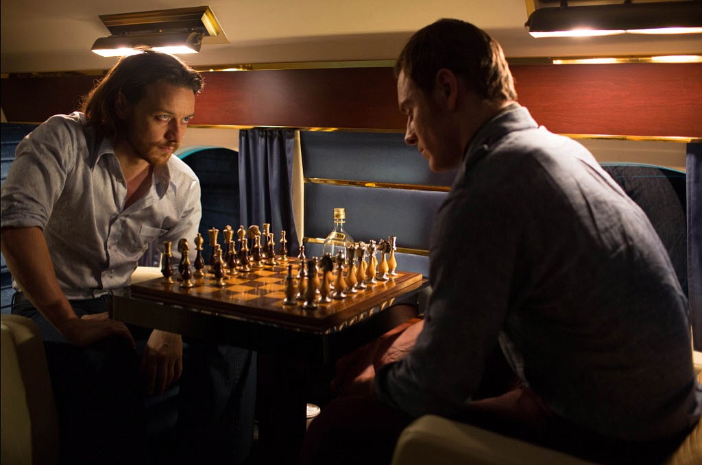 James McAvoy, left, and Michael Fassbender in &quot;X-Men: Days of Future Past,&quot; which is out on DVD.