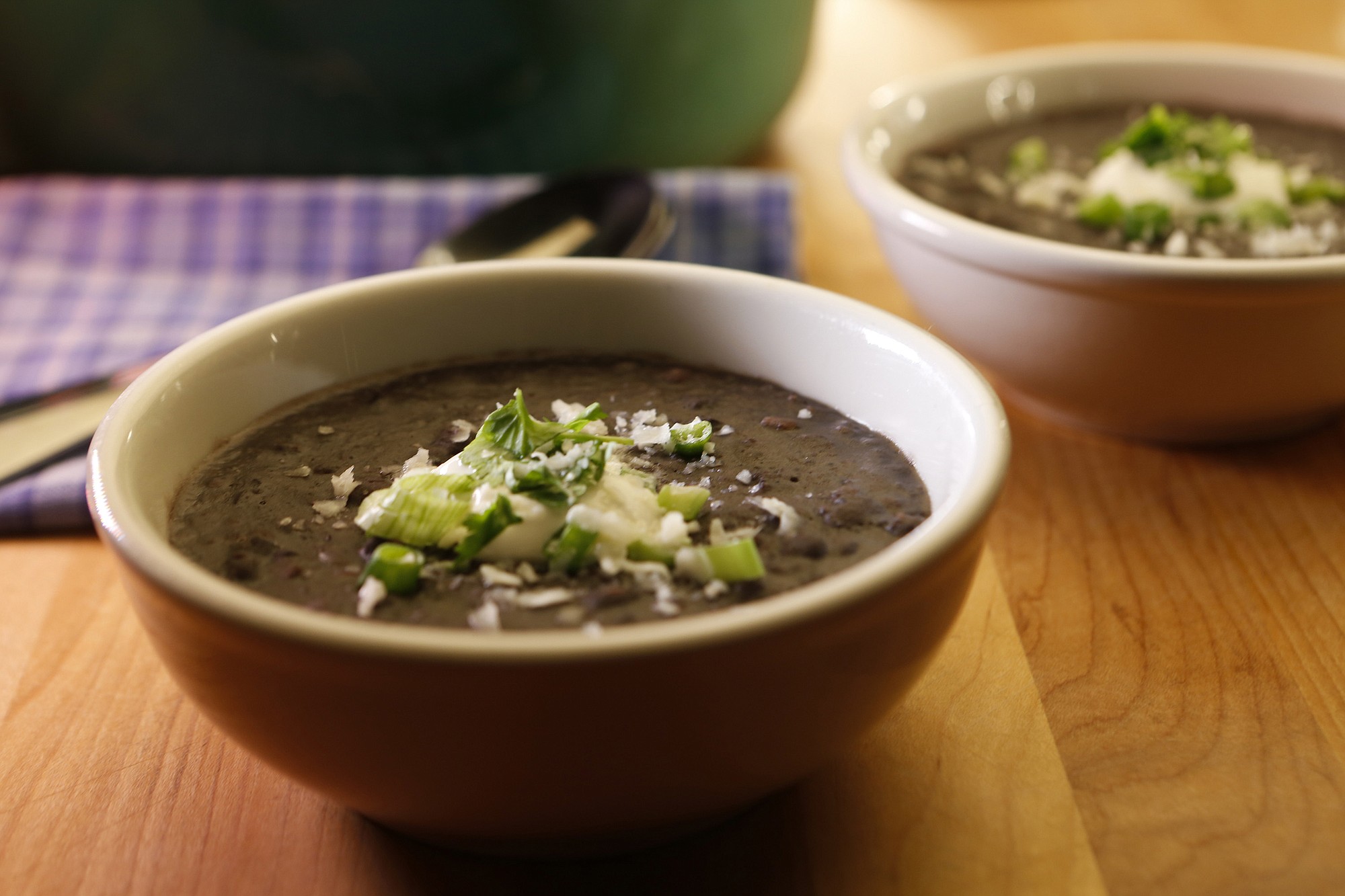 Smoky black bean stew doesn't require soaking the beans to make.