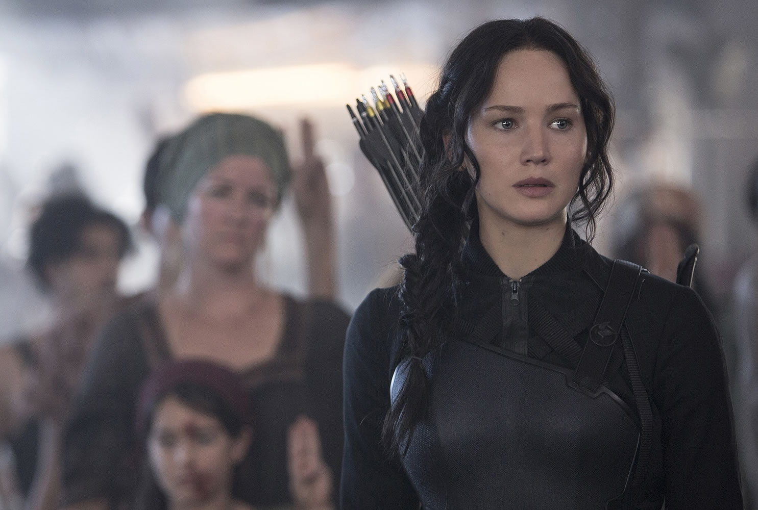 Jennifer Lawrence stars as Katniss Everdeen in &quot;The Hunger Games: Mockingjay Part 1.