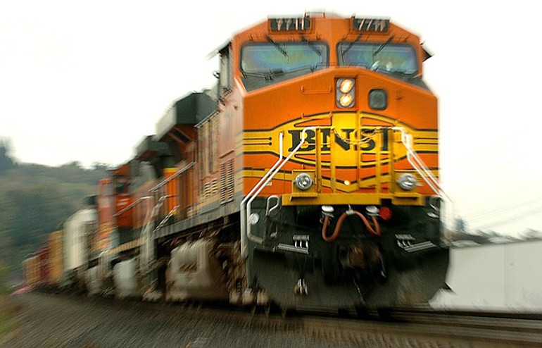 A BNSF locomotive.