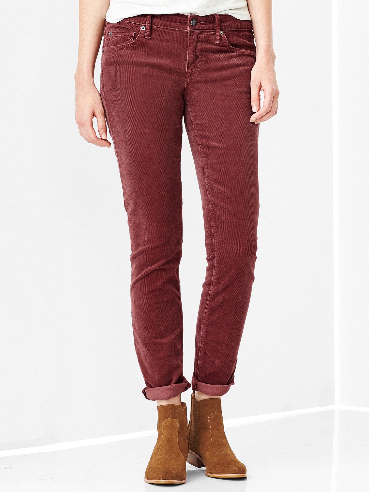 Gap
The 1969 Always Skinny corduroy jeans from Gap illustrate Pantone's color of the year: Marsala.