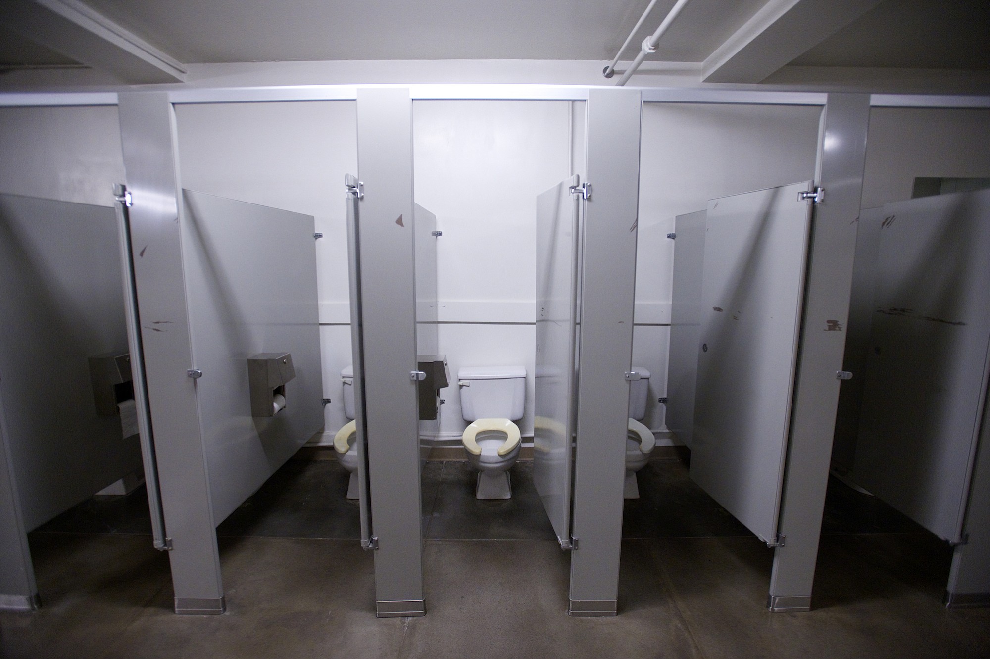 Building 989, a former double infantry barracks at Fort  Vancouver National Historic Site, has enough restroom resources for an army.