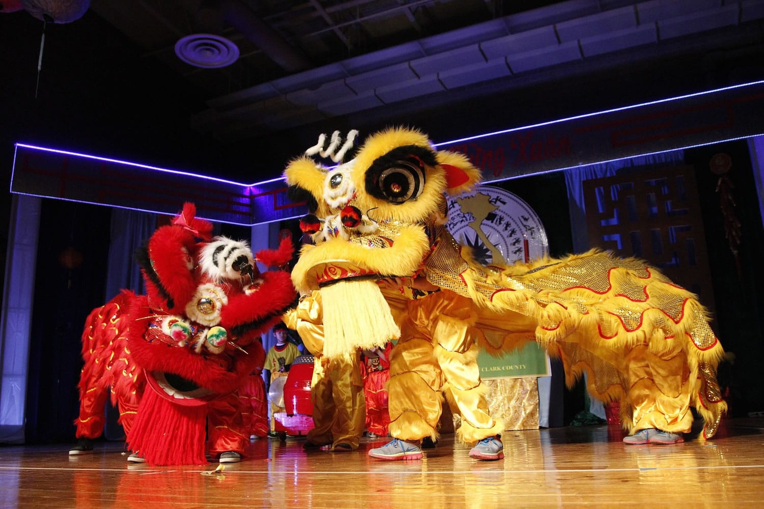 Photos by Steve Dipaola for The Columbian
The Lion Dance kicks off the annual Vietnamese Lunar New Year celebration at Eleanor Roosevelt Elementary School on Saturday.
