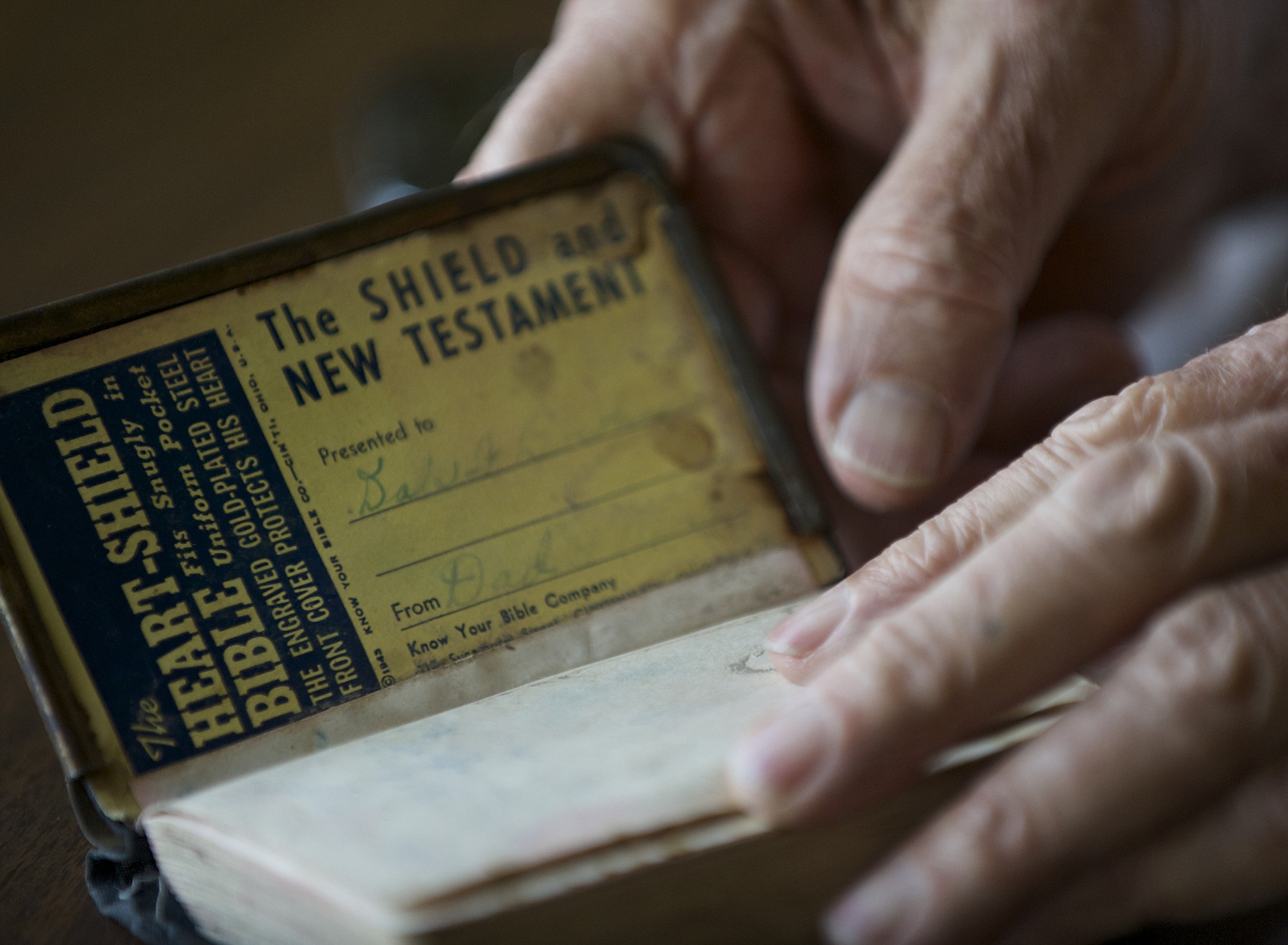 The New Testament his parents gave Dale Bowlin when he went off to war.