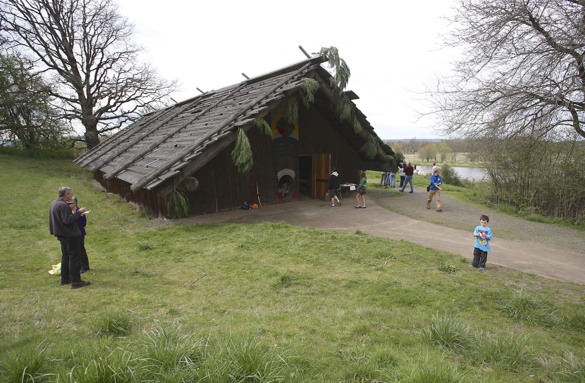 The Cathlapotle Plankhouse celebrated its 10th anniversary Sunday at the Ridgefield National Wildlife Refuge.
