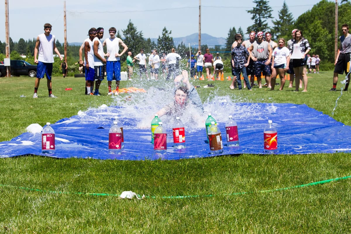 Ridgefield: Ridgefield High School students celebrated the end of the school year with the annual Spudder Olympics, where students competed in a wide range of games, such as human bowling.