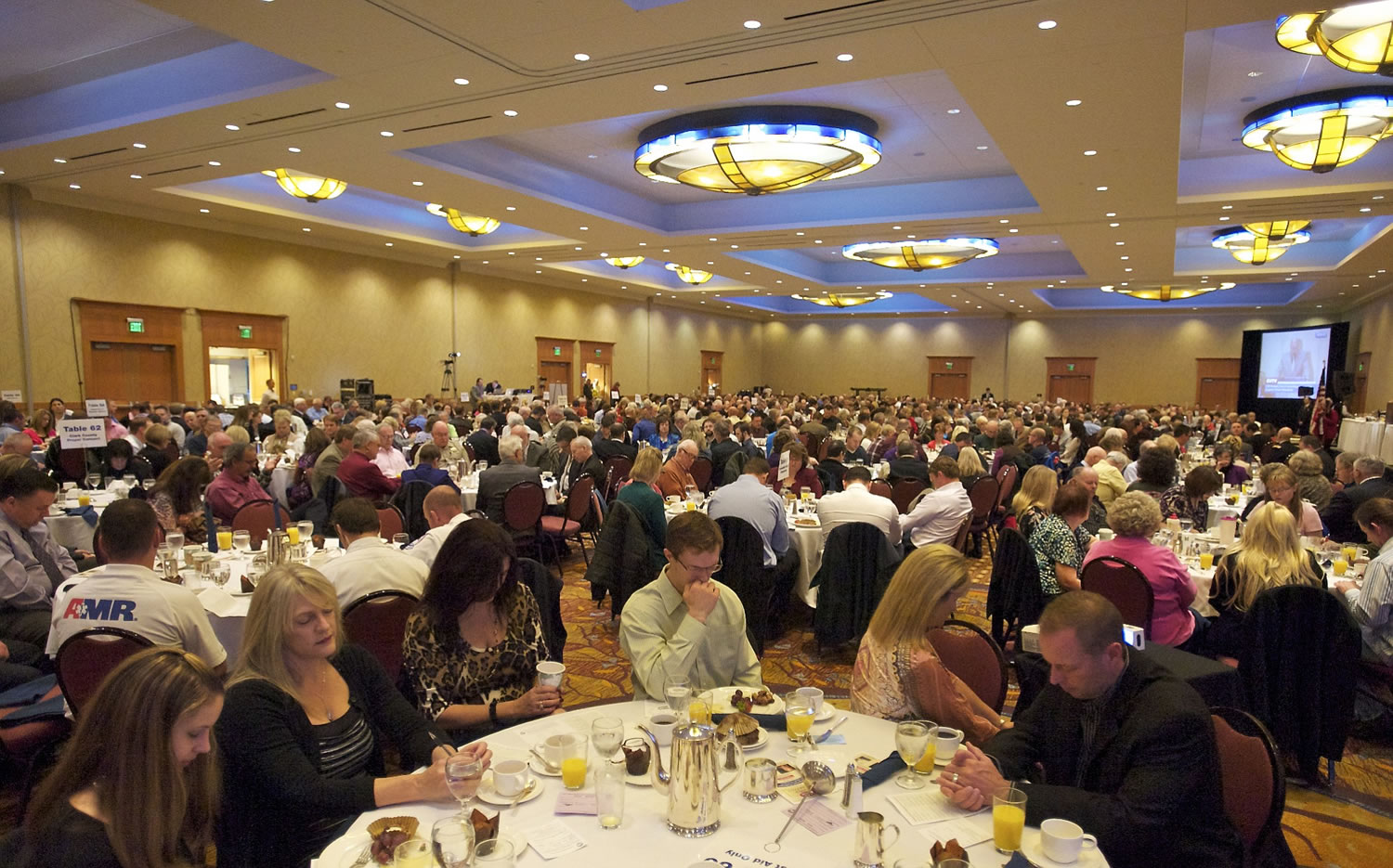 A crowd of more than 700 attends the Clark County's Mayor's and Civic Leaders 12th Annual Prayer Breakfast at the Hilton Vancouver Washington last year.