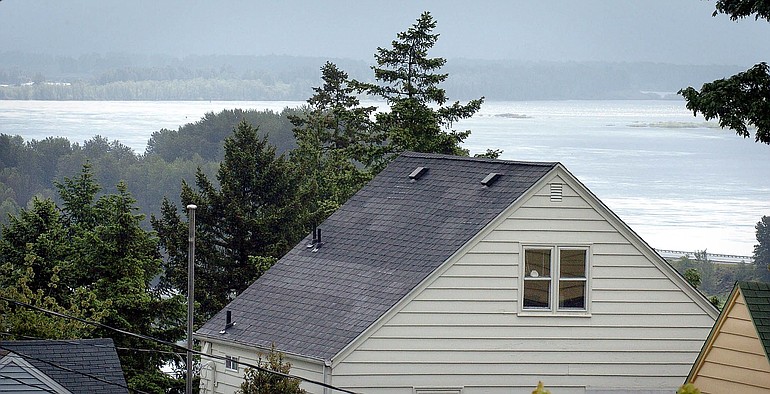 Residents of a few homes in the Tidland Heights neighborhood in Camas have a view of the Columbia River.