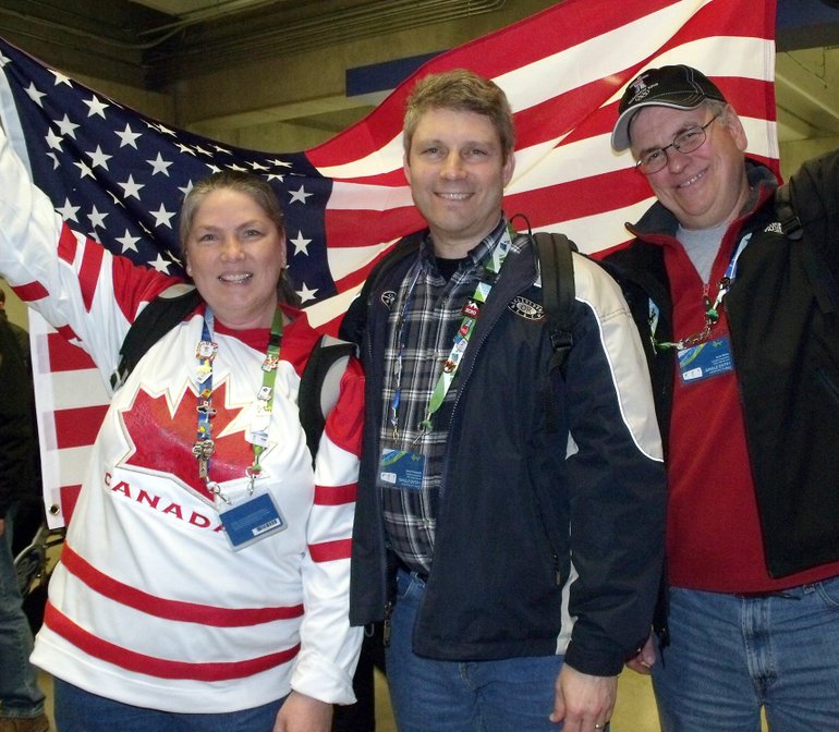 Yacolt: DJ Miles and her brothers-in-law, Dave Tomastik and Scott Miles of Portland, had a grand time at the Olympics, sans spouses.
