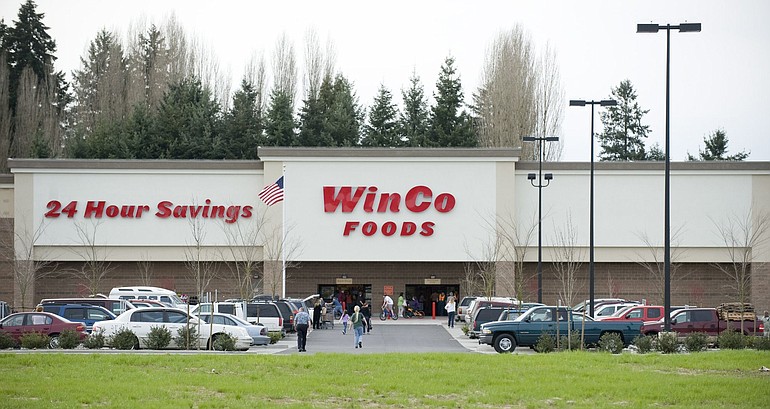 Customers shop at the WinCo Foods store in Brush Prairie at state Highway 503 and Northeast 119th Street.