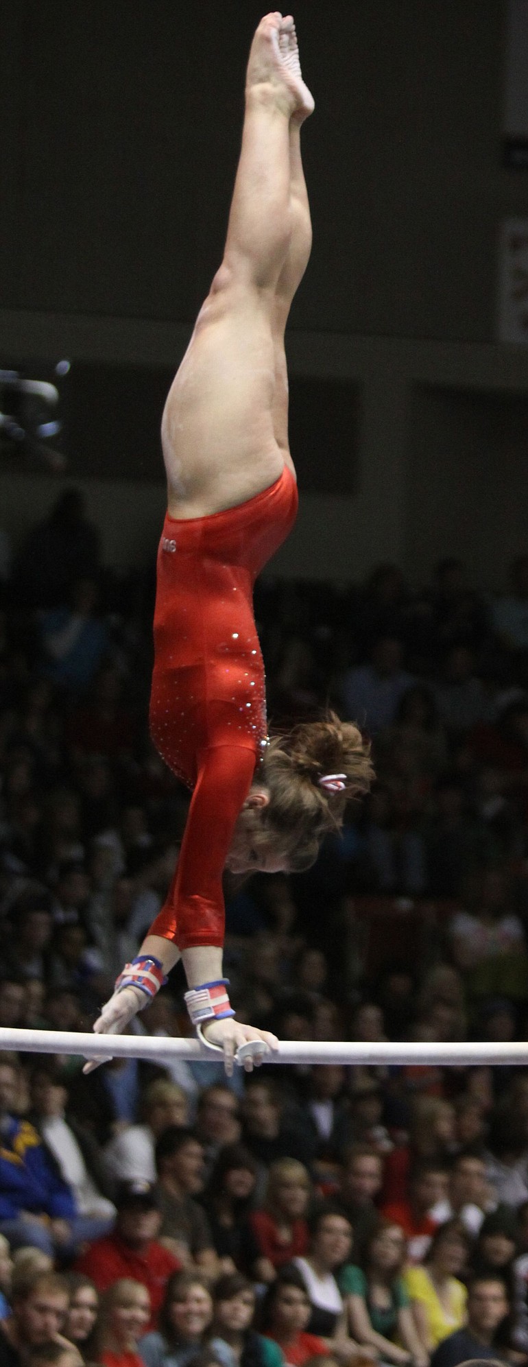 Alyssa Click loves competing on bars and for college crowds.