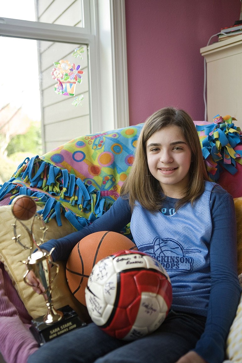 Sara Stark, 11, is back on the soccer field and basketball court thanks to beating cancer with the help of St.