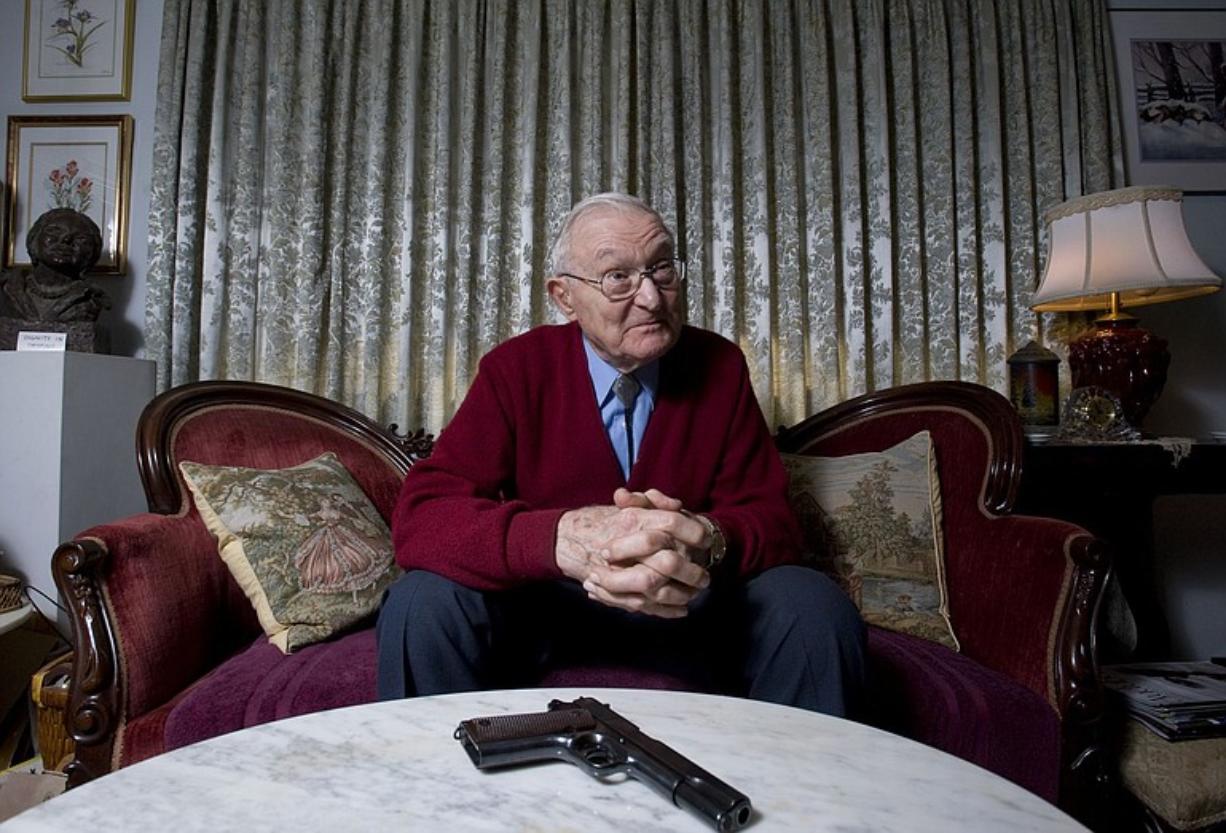 Rudy Podhora, sitting in the living room of his Vancouver home, still has the .45 pistol his father bought and sent to the young Marine more than 65 years ago.
