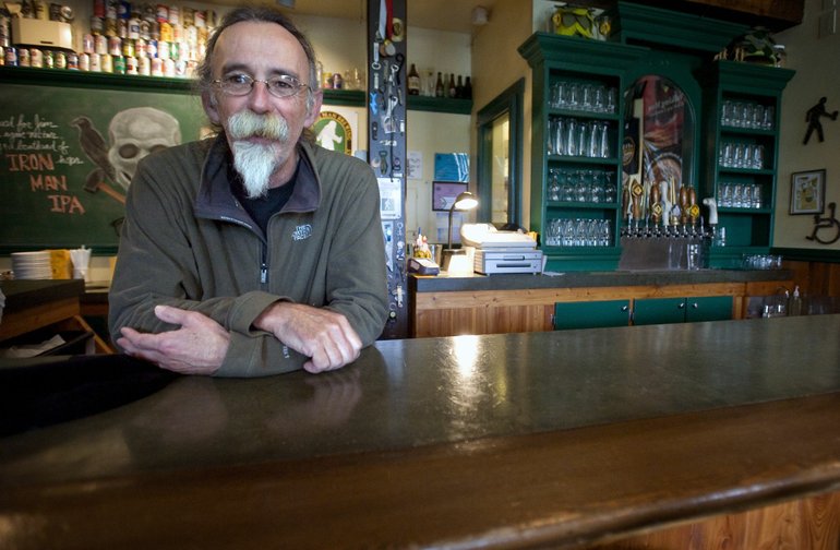 Walking Man Brewing owner Bob Craig pauses for a moment at the pub in Stevenson.
