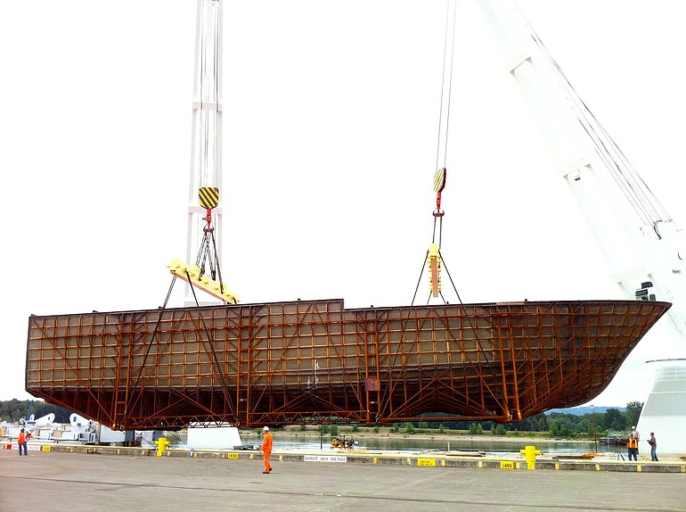 Christensen Shipyards this week received a $2 million, 150-foot yacht hull mold from China that will help bring 100 jobs back to the manufacturer's Vancouver operation.