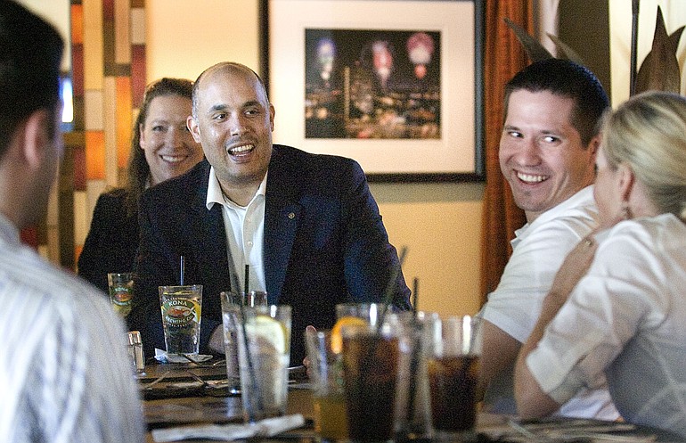 David Castillo, the 3rd Congressional District candidate, met with bankers, financial advisors and attorneys over lunch last month in Vancouver.