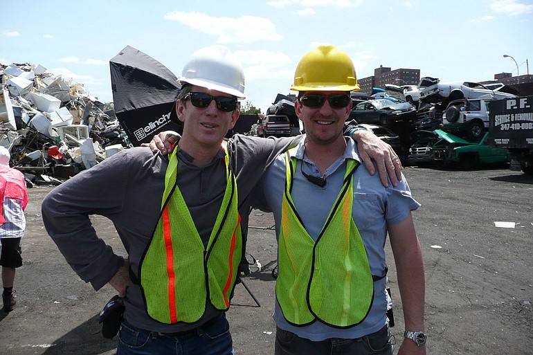 Will Spjut, right, with &quot;Scrappers&quot; Executive Producer George Verschoor.