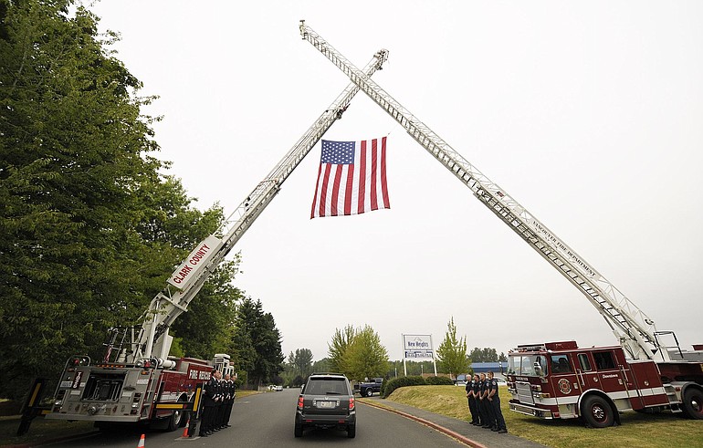 A memorial service for Clark County Sheriff's Office Commander Mike Nolan was held at New Heights Church on Friday.