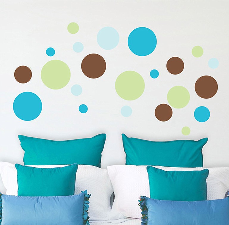 Dot Wall Stickers ($16.99 from Kohl's) allows students to decorate dorm rooms without damaging walls.