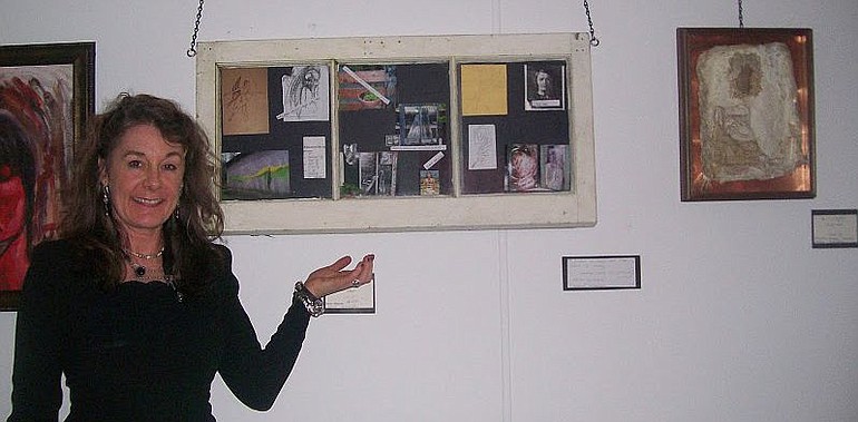 Sheila Hutchison displays her art.