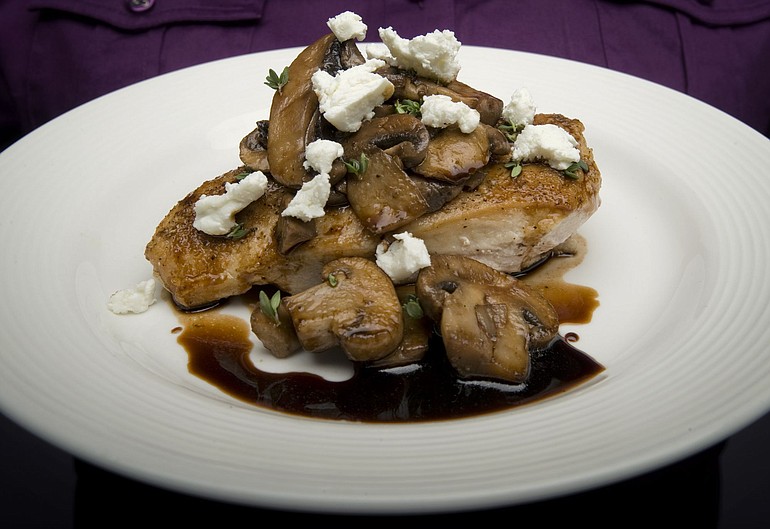 Monica King's Balsamic Mushroom Chicken with Honey Goat Cheese is one of six finalists in the Foster Farms West Coast Chicken Cooking Contest. The finalists compete in California on Sept.